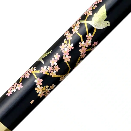 ダブルアクション 近代蒔絵 桜にメジロ